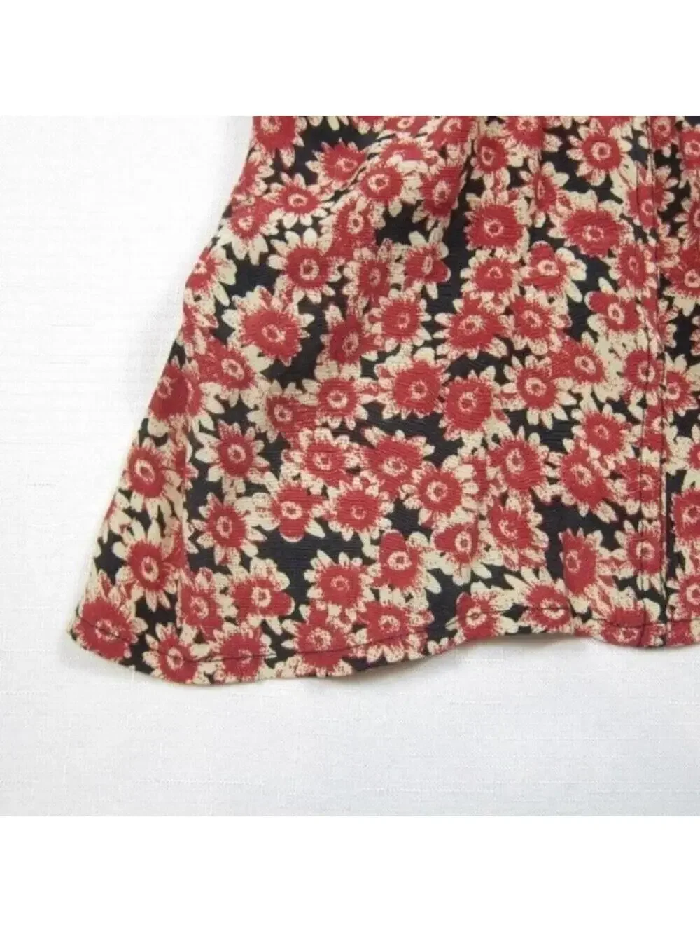 Free People Laced Up Mini Dress Small NWT Black Red Tan Floral Corset Back NEW